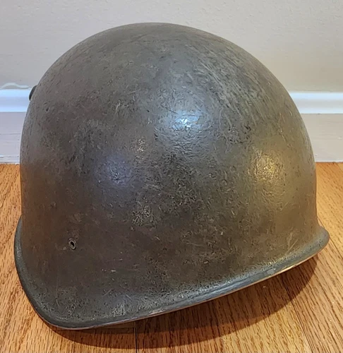 Vintage Swiss Military M71 Paratroopers Helmet Cold War Era Padded Leather