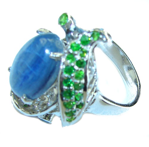 Purple Kyanite Ring 925 Sterling Silver Handcrafted Size: 8.75 Gemstone - Picture 4 of 4