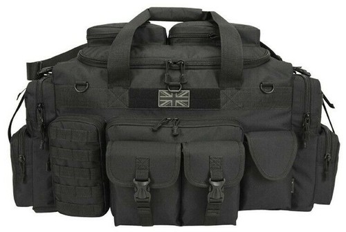 BOLSO DE MANO ARMY CAMO SAXON 125L BOLSO CADETE DE VIAJE DE FIN DE SEMANA MTP BTP NEGRO CAMUFLAJE - Imagen 3 de 20
