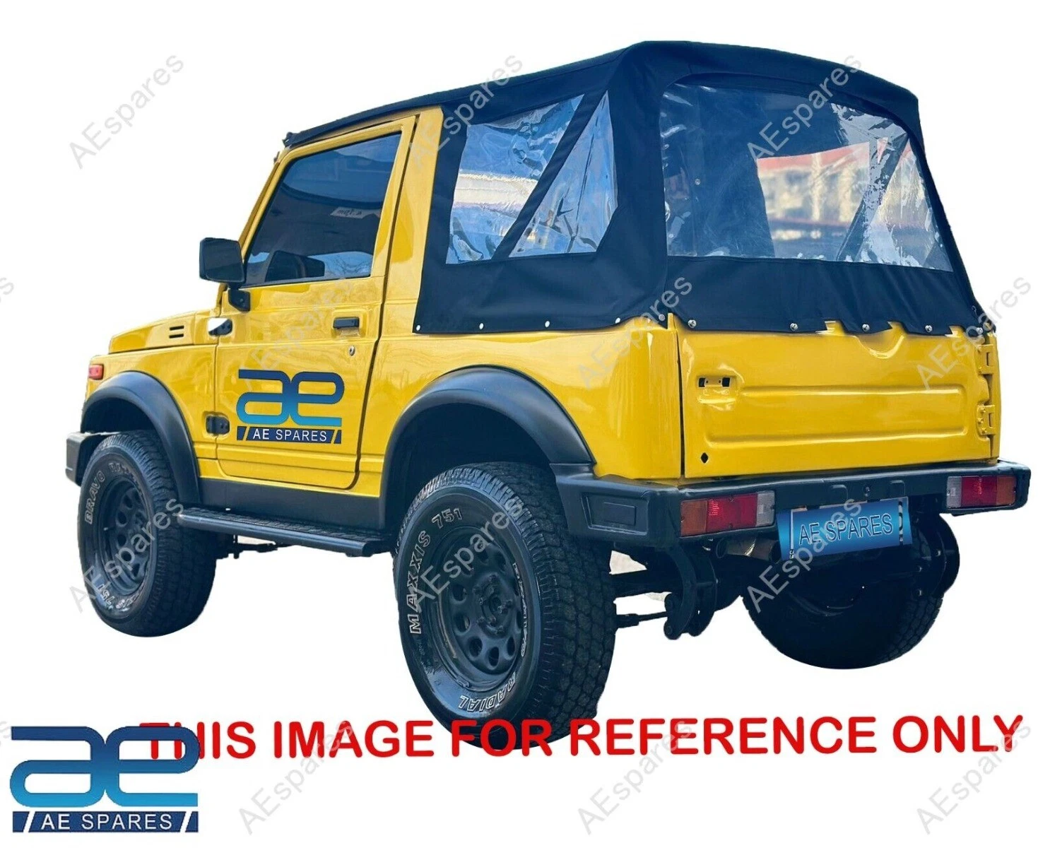 Short Body Soft Top Roof Cover Dark Maroon For Suzuki Samurai Sj410 SJ413 view 3