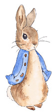 1 PETER RABBIT and 1 FLOPSY BUNNY CARDBOARD CUTOUT 9"