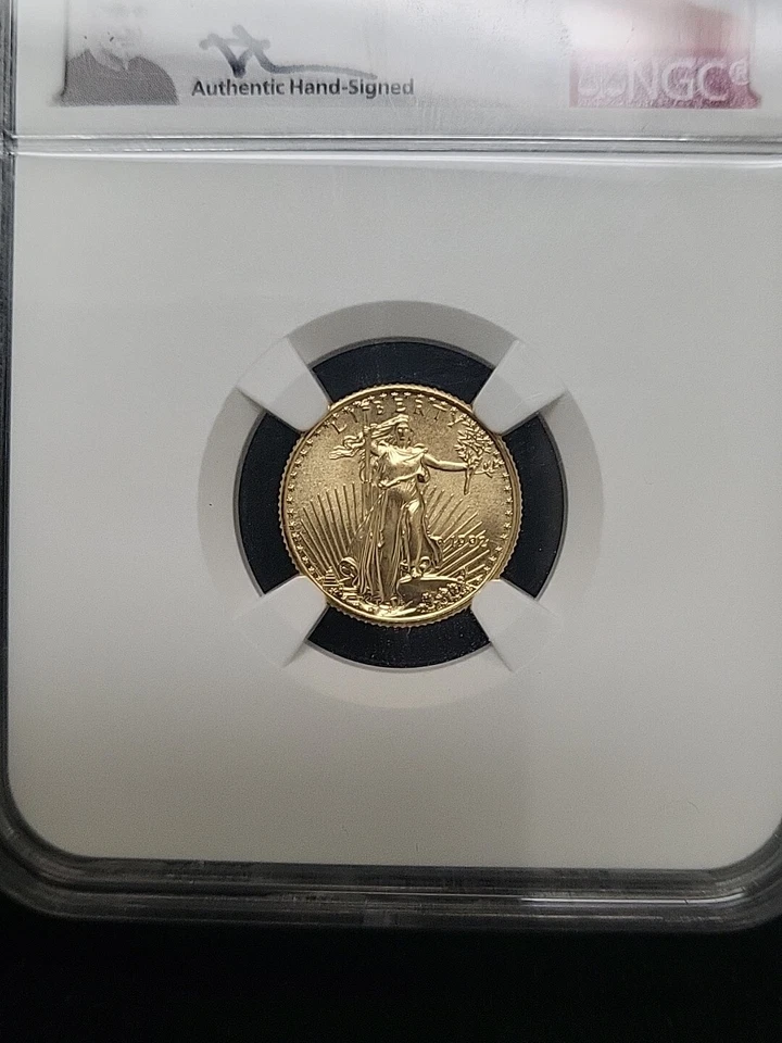 1992 - Juego de 4 monedas de águila de oro NGC MS70 Mercanti/muy bajo pop en Mercanti-belleza Foto 3 de 4