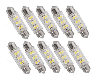 10x Weiß 31mm 6 SMD LED Inne Lampe Sofitte Soffitte Licht 12V Auto DHL