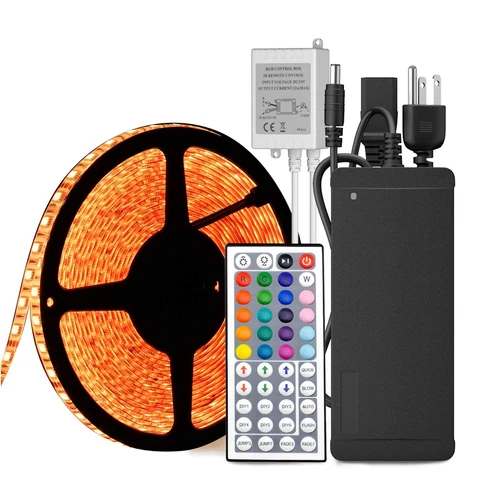 BZONE Led Strip Light Waterproof 32.8ft RGB SMD 5050 600leds Led Rope Lights Kit