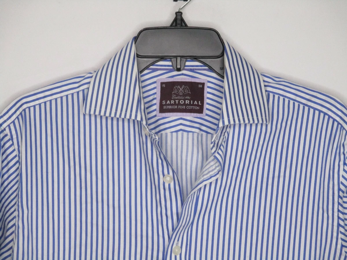 Blue and white striped shirt mens outfit 2025