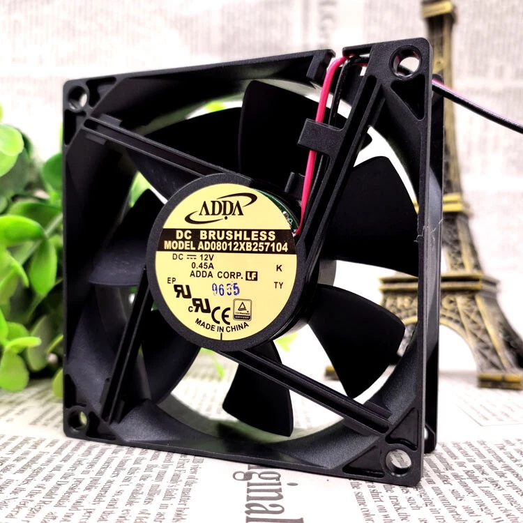 1pc ADDA AD08012XB257104 12V 0.45A 8025 8Cm chassis cooling fan - Image 2 of 4