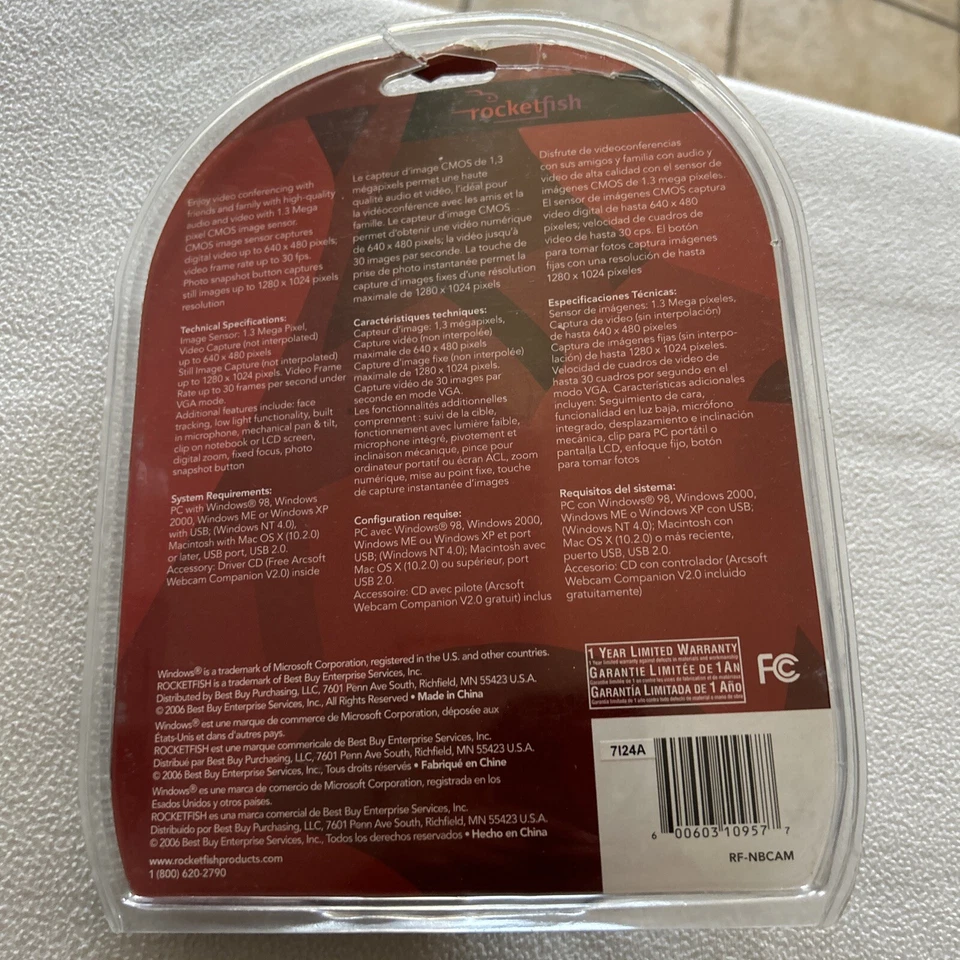 Rocketfish Notebook or Desktop Web Camera RF-NBCAM - Image 2 of 3