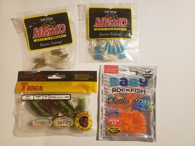 Lot of 4  - 2 Mizmo Small Tube Jig Packs and 2 Lucky John Packs.