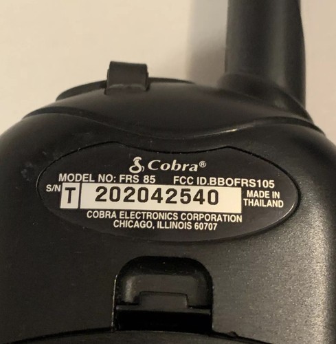 Cobra Microtalk Model Number CXT125 Handheld Walkie Talkie - Picture 5 of 5