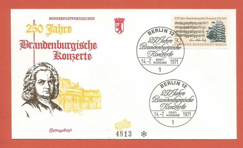 BERLIN - FDC – 1971 – BRANDENBURG CONCERTO ISSUE - #9N312