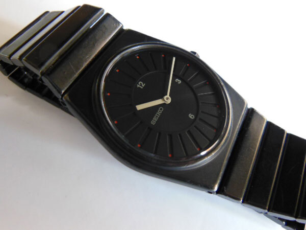 超希少 70s/80s CITIZEN/SEIKO/RICOHタイピン SEIKO Watch 5P30-6B70 quartz 80's black dial JAPAN 5P30