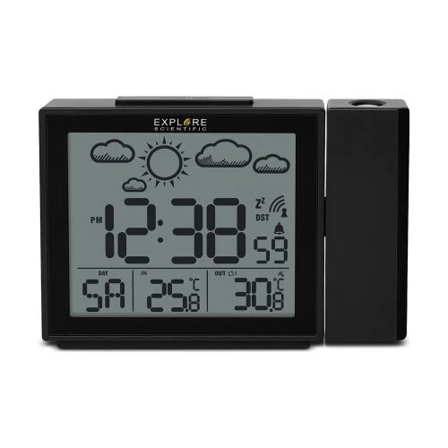 Piccolo Orologio Digitale Da Tavolo Con Sveglia, Temperatura E Umidità - Batteria, LED - 2
