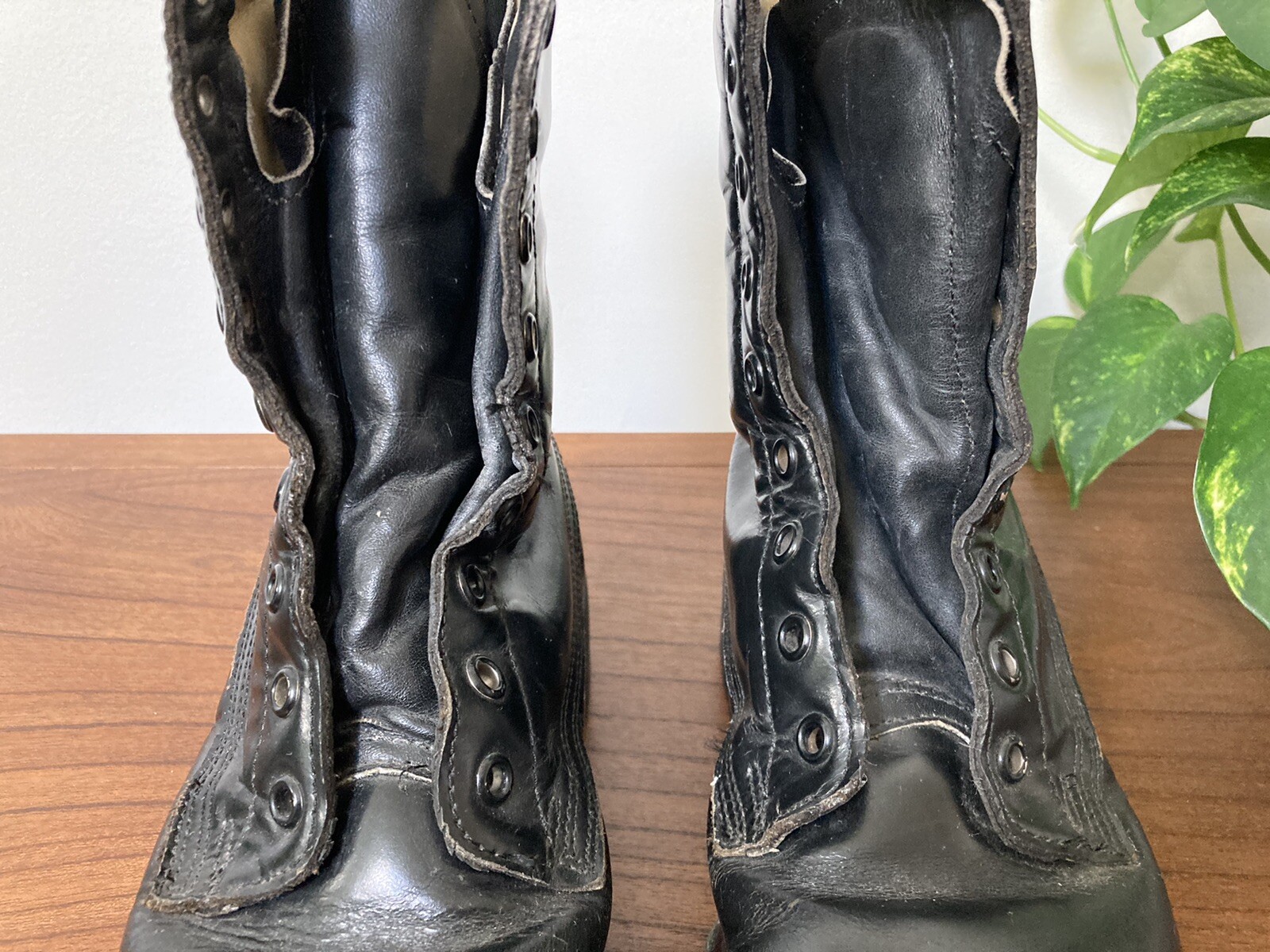 Chippewa Boots Size Womens 6 1/2 B Black Made USA Lace Up Vibram 17759 No Laces