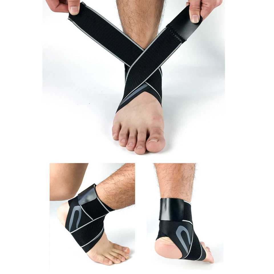 Hombres Tobillo Pierna Equipo de Protección Baloncesto Correr Fitness Soporte para Pie Foto 4 de 4