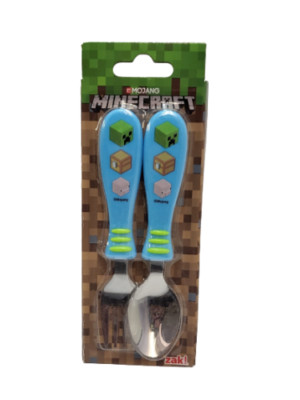 Minecraft Kinder Besteck Set Fun Stahl Löffel & Gabel Jungen & Mädchen Küchenutensilien