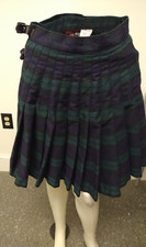 Scottish Highland Redstone Black Watch Tartan Plaid kilt skirt size 28 Preppy