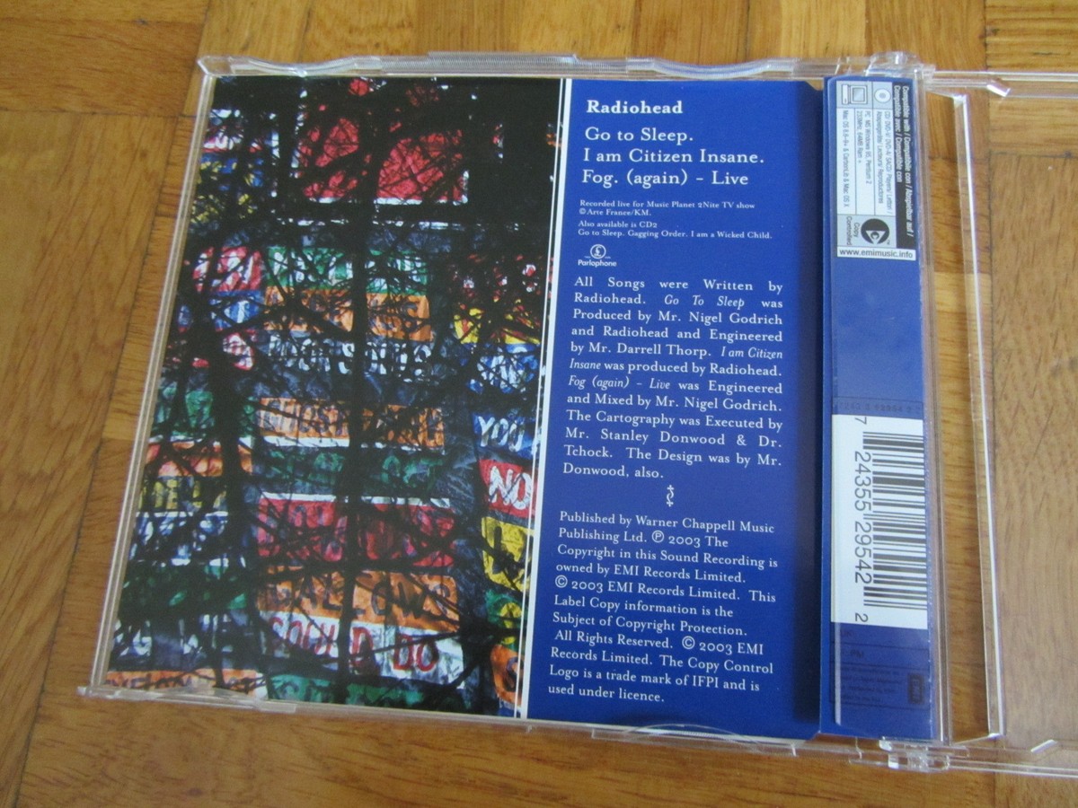 RADIOHEAD Go To Sleep 2003 EUROPEAN CD single live track