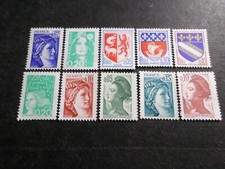 FRANCE, LOT  timbres MARIANNE SABINE LIBERTE' ARMOIRIES neufs** LUXE, MNH STAMPS