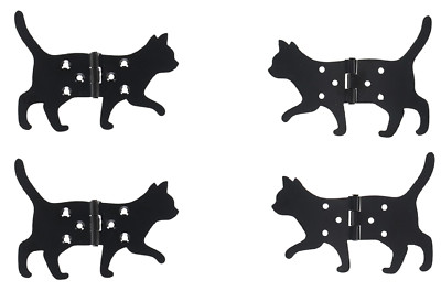 Türscharniere Katzenform Schwarz Metall Home Deko Beschläge Möbel 2er Set