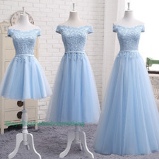 Women Dress Formal Evening Party Prom Ball Gowns Lace Wedding Bridesmaid Fashion
