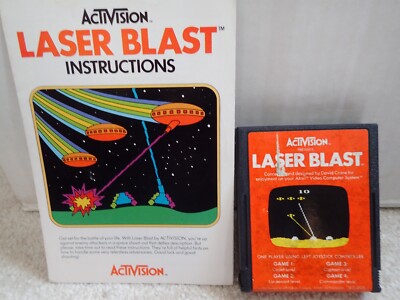 Laser Blast (Atari 2600) Game and manual, tested