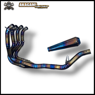 Full Stainless Stell Exhaust Blue-Gold 4 Into 1 Fit For Kawasaki Z900RS