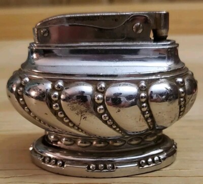 cigarette table lighter OMSCO Victorian Silver Plate Art Deco Cigarette Table Lighter Non-working
