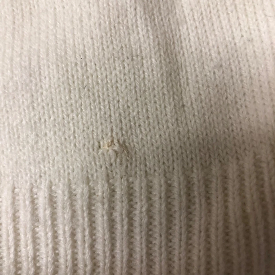 СЛАНЕЦ + ИВА слоновой кости легкий свитер с радужными рукавами женщин L - Изображение 4 из 4