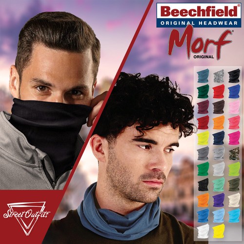 Face Mask Snood Neck Tube Warmer Scarf Beechfield Morf Bandana Balaclava Cover - Picture 3 of 135