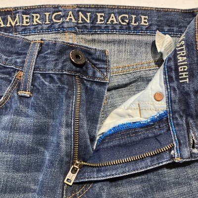 Jean Droit Homme American Eagle - Taille 26/28 - Délavage Foncé - Neuf Avec étiquettes