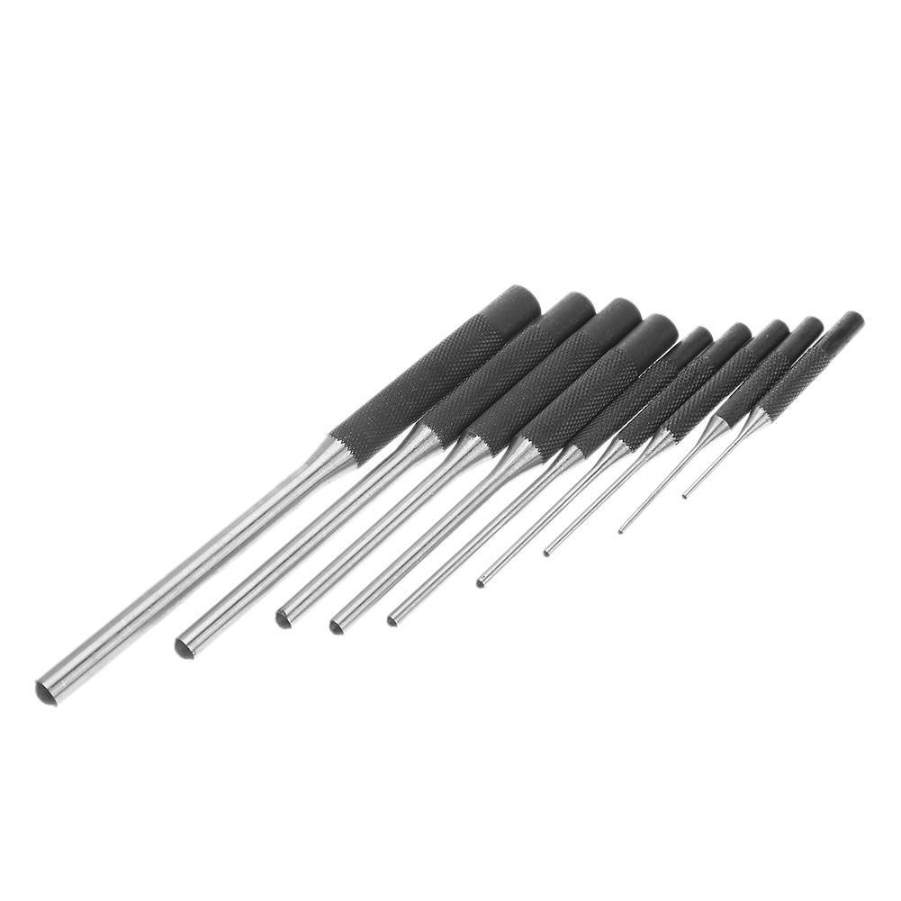 9pcs Multi Size Round Head Pins Set Punch Steel Grip Roll Pins Punch