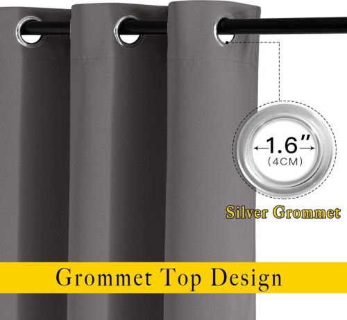 Blackout Curtains for Bedroom 84 in Long-Thermal Drapes Darkening Curtains - Picture 2 of 9