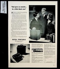 1941 Royal Portable Standard Typewriter Daughters Dad Vintage Print Ad 39994 thumbnail
