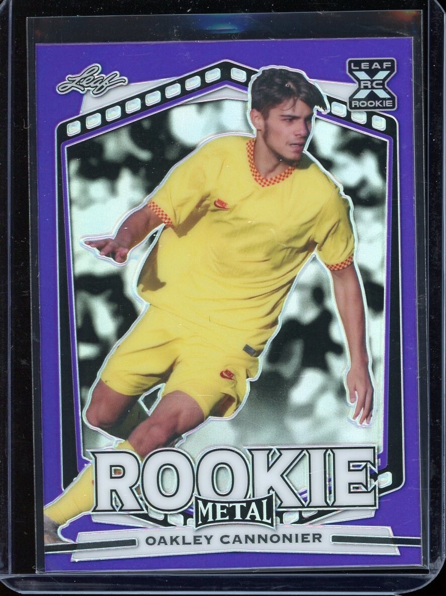 2022 Leaf Metal Soccer Purple Prismatic Oakley Cannonier Rc #MS-15 (1/25)