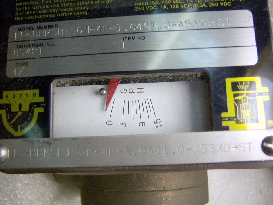 Universal Flow Monitor LL-BBMSB15GH-4L-1.04C1.0-A53XD-ST - Image 3 of 4