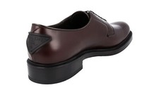 PRADA Leather Derby Dress Shoes TRIANGOLO - 2EG394 - Brown NEW - US 11 EU 44