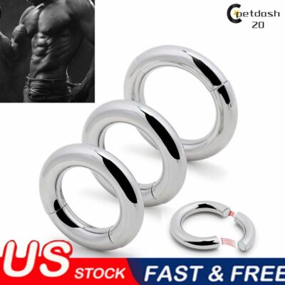 Magnetic Ball Stretcher Weight Male - Metal Ball Stretcher Ring In 5 Sizes, Silver Ball Weights - Foto 4