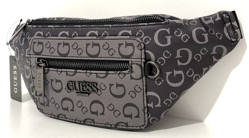 GUESS Ezra LOGO BELT BUM BAG & CROSSBODY SHOULDER BAG Grey Black BNWT AUTHENTIC - Picture 4 of 11