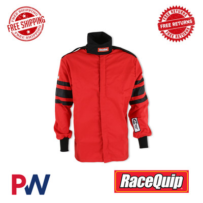 RaceQuip Single Layer Fire Suit Jacket Red - XL SFI 3.2A / 1 Rated 111016RQP
