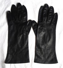 Vintage Gloves Black Van Raalte 10" Synthetic Material