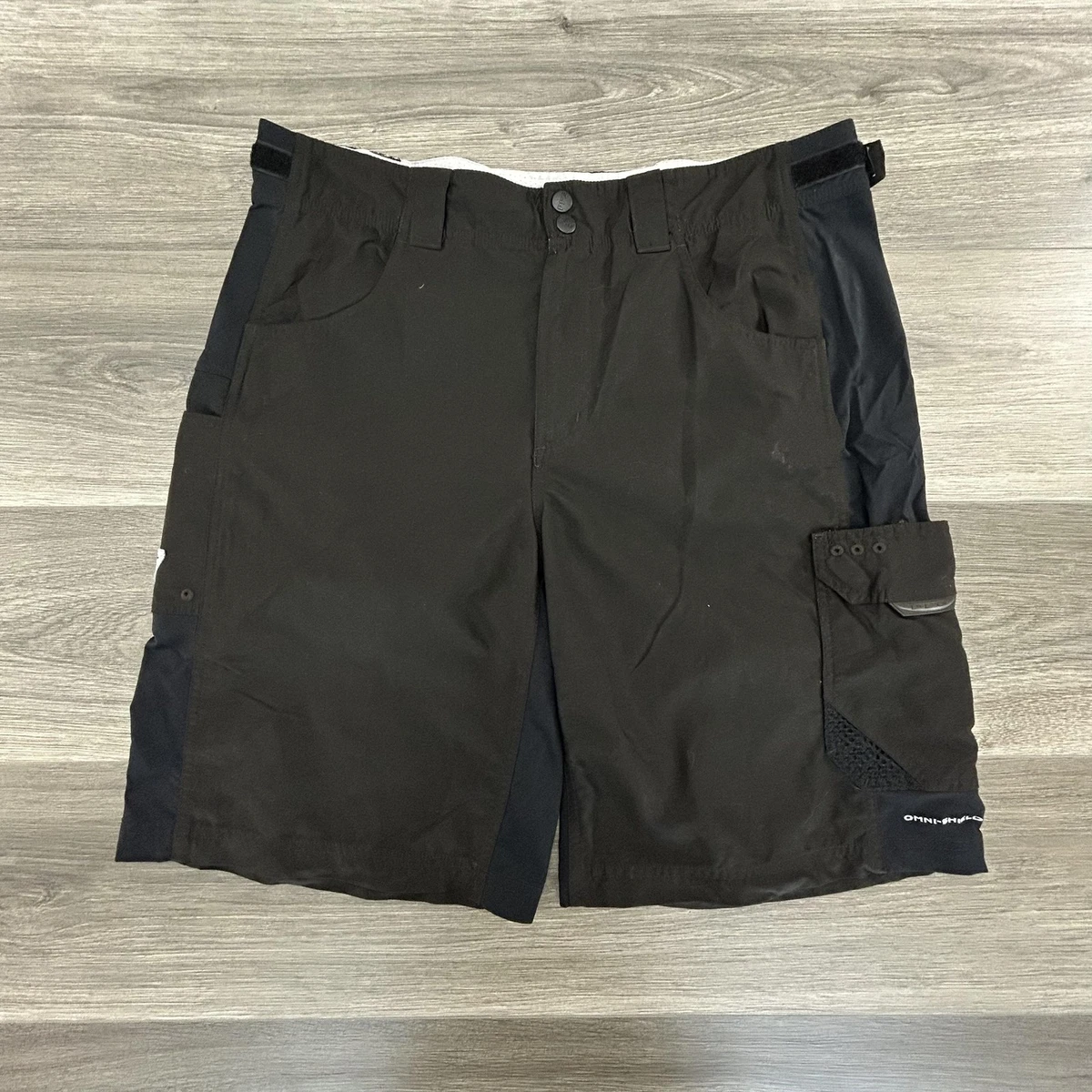 Short Columbia Cargo Pêche Camping Homme Taille XL Noir (Très Bon état)