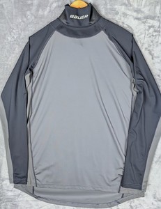 Bauer Kevlar Hockey Neck Guard Shirt Mens Large 15-17" Neck Black Long Sleeve