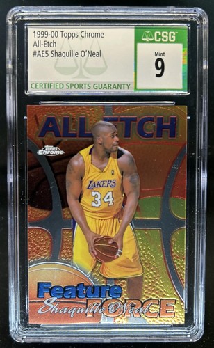 1999-00 Topps Chrome Shaquille O'Neal All Etch #AE5 Lakers CSG 9
