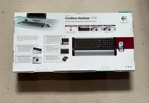 Logitech CORDLESS DESKTOP S510 Keyboard Ultra Flat & Mouse Combo Brand New - Picture 2 of 5