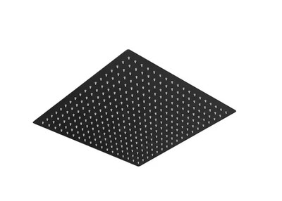 BWE 1-Spray Patterns 12'' Wall/Ceiling Mount Square Rain Shower Head, Matte Black