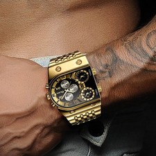 Mens Watch Luminous Steel Band Casual Classic Luxury Wristwatch