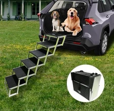 PENSUN Dog Ramps for Small & Big Dogs Portable Folding Pet Stairs with Nonslip