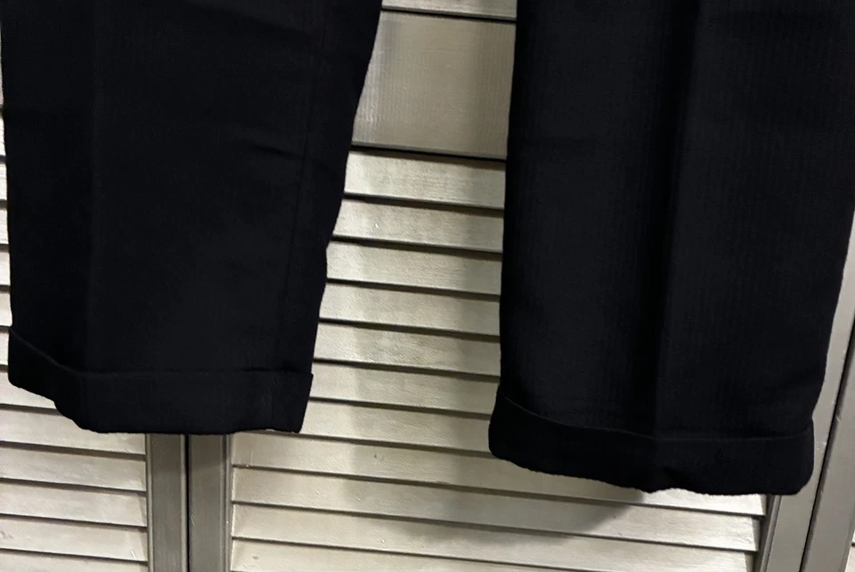 Alexander Lloyd Natural Hombre 42x32” Azul Marino Poliéster/Rayón/Pantalón de Vestir con Puños 21 Foto 3 de 4