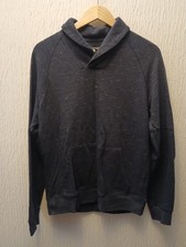 Banana Republic Collared Sweater Sweatshirt Navy Blue Men's Med kangaroo pocket
