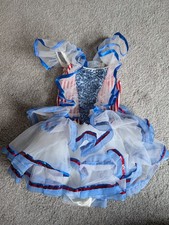 Dance Costume USA Red White And Blue USPS Mail Size Fit 4 Year Old